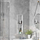 Vidaxl douche niche wit 60 x 20 x 9,5 cm roestvrij staal