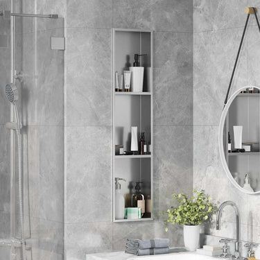 Vidaxl douche niche zilver 90 x 20 x 9,5 cm roestvrij staal