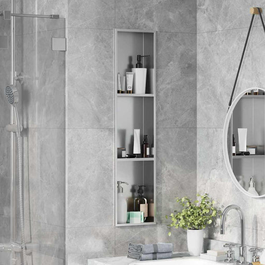 Vidaxl douche niche zilver 90 x 20 x 9,5 cm roestvrij staal