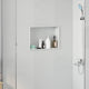 Vidaxl douche niche wit 45 x 30 x 9,5 cm roestvrij staal