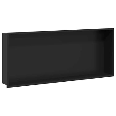 Vidaxl douche niche zwart 75 x 30 x 9,5 cm roestvrij staal