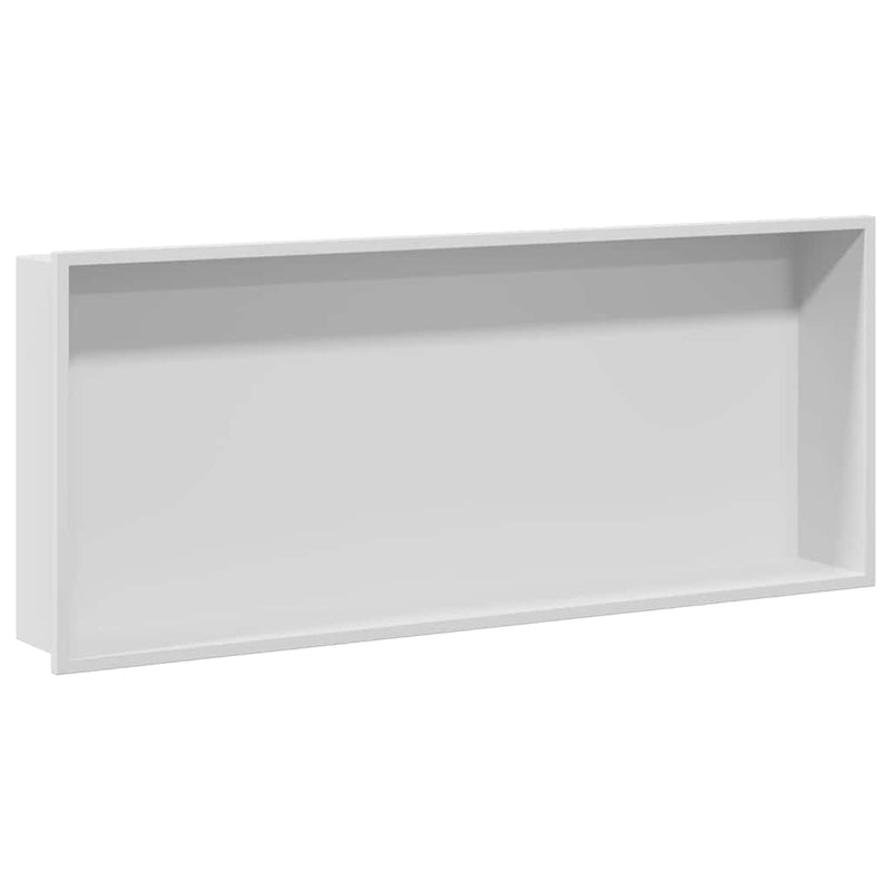 Load image into Gallery viewer, Vidaxl douche niche wit 75 x 30 x 9,5 cm roestvrij staal
