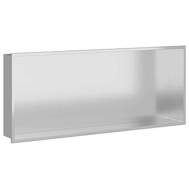 Vidaxl douche niche zilver 75 x 30 x 9,5 cm roestvrij staal