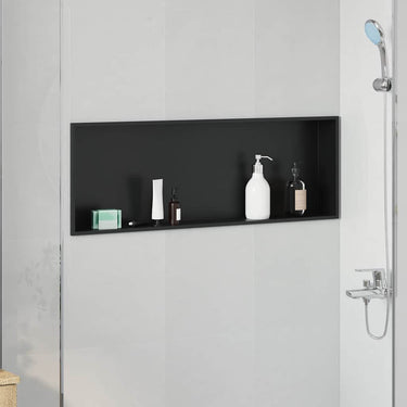 Vidaxl douche niche zwart 90 x 30 x 9,5 cm roestvrij staal