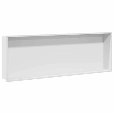 Vidaxl douche niche wit 90 x 30 x 9,5 cm roestvrij staal
