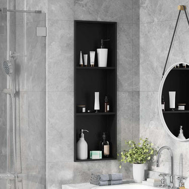 Vidaxl douche niche zwart 90 x 30 x 9,5 cm roestvrij staal