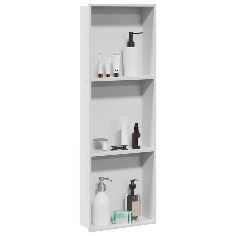 Load image into Gallery viewer, Vidaxl douche niche wit 90 x 30 x 9,5 cm roestvrij staal

