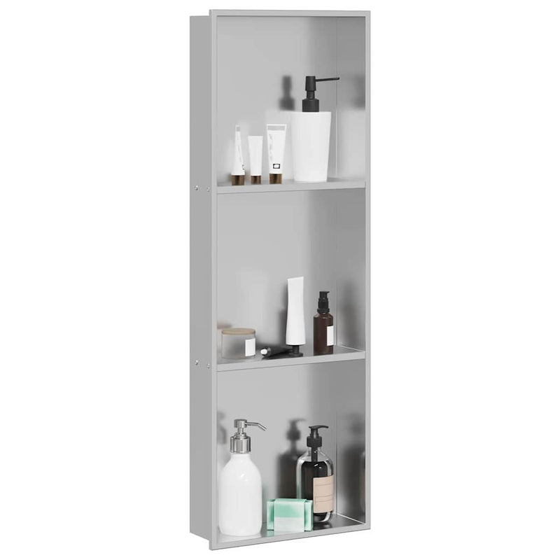 Load image into Gallery viewer, Vidaxl douche niche zilver 90 x 30 x 9,5 cm roestvrij staal
