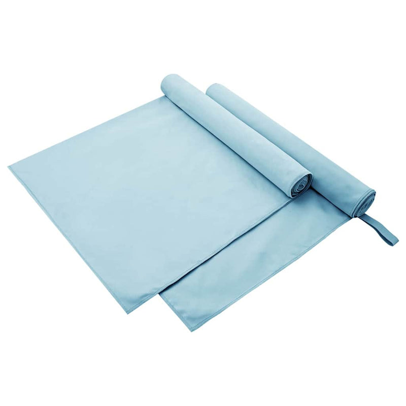 Load image into Gallery viewer, Vidaxl sporthanddoeken 2 pcs blauw 180 x 90 cm polyester en polyamide
