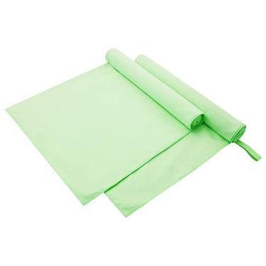 Vidaxl sporthanddoeken 2 pcs groen 180 x 90 cm polyester en polyamide