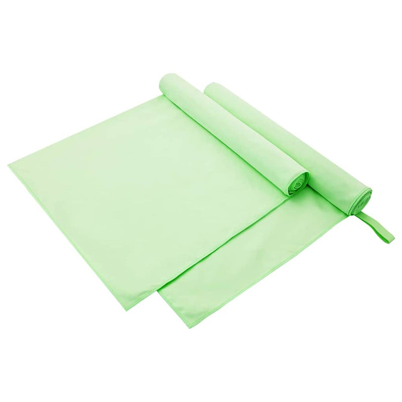 Load image into Gallery viewer, Vidaxl sporthanddoeken 2 pcs groen 180 x 90 cm polyester en polyamide
