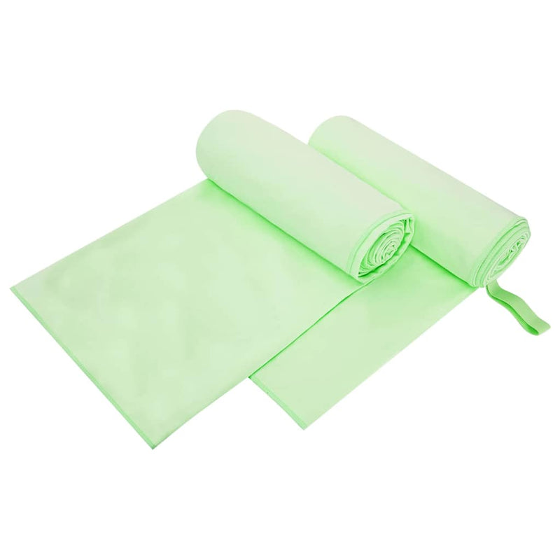 Load image into Gallery viewer, Vidaxl sporthanddoeken 2 pcs groen 200 x 100 cm polyester en polyamide
