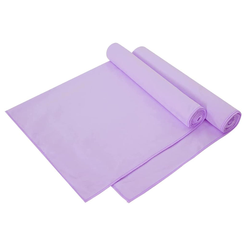 Load image into Gallery viewer, Vidaxl sporthanddoeken 2 pcs paars 140 x 70 cm polyester en polyamide
