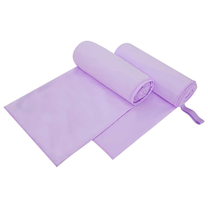 Load image into Gallery viewer, Vidaxl sporthanddoeken 2 pcs paars 200 x 100 cm polyester en polyamide
