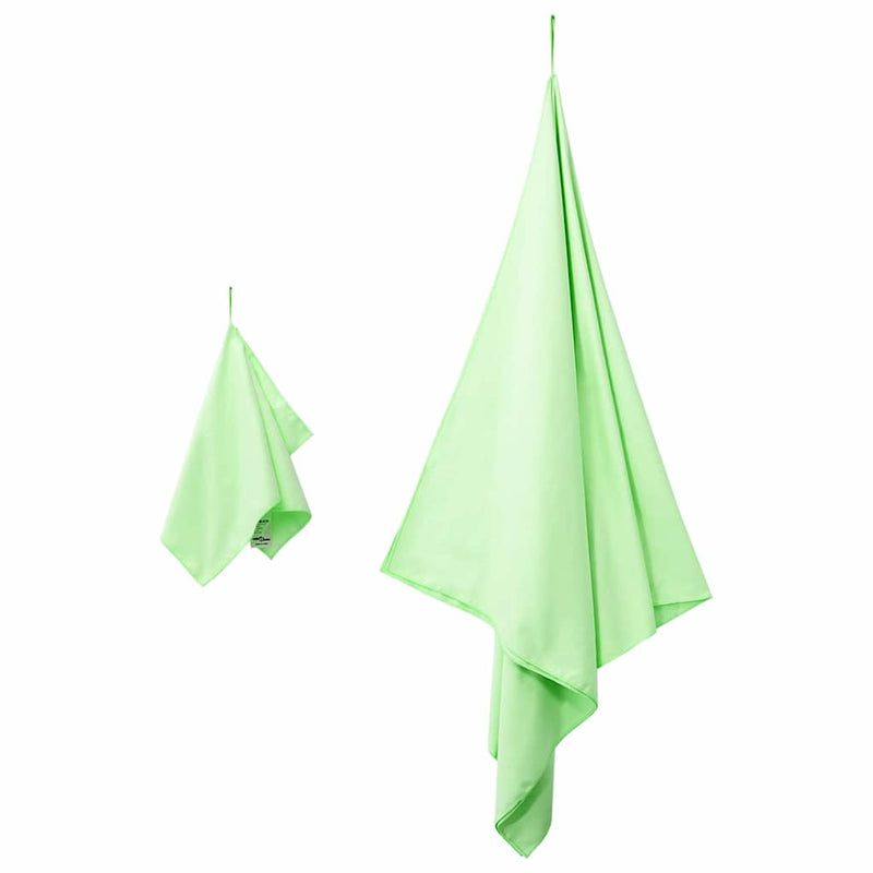 Load image into Gallery viewer, Vidaxl set van sporthanddoeken 2 pcs groen stof
