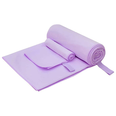 Vidaxl set van sporthanddoeken 2 pcs paars stof