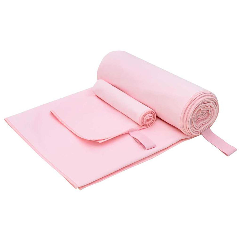 Load image into Gallery viewer, Vidaxl set van sporthanddoeken 2 pcs roze stof
