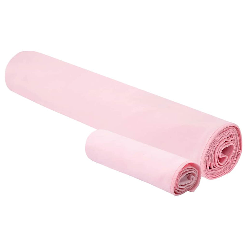 Load image into Gallery viewer, Vidaxl set van sporthanddoeken 2 pcs roze stof
