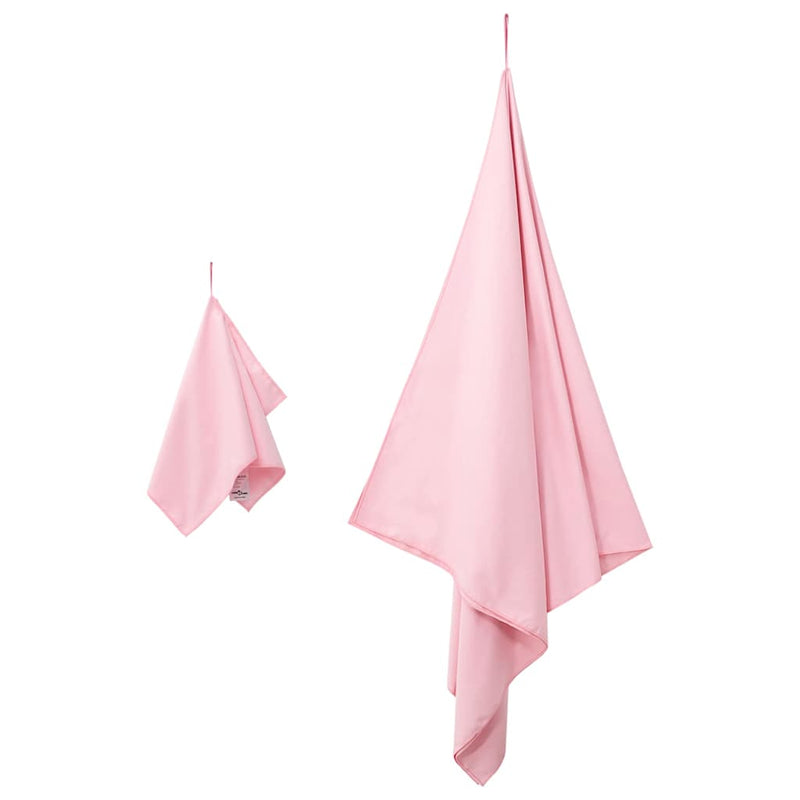 Load image into Gallery viewer, Vidaxl set van sporthanddoeken 2 pcs roze stof
