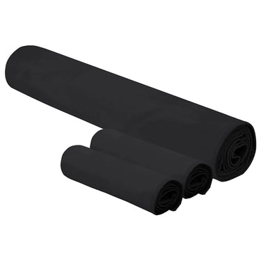 Vidaxl set van sporthanddoeken 3 pcs zwart polyester en polyamide