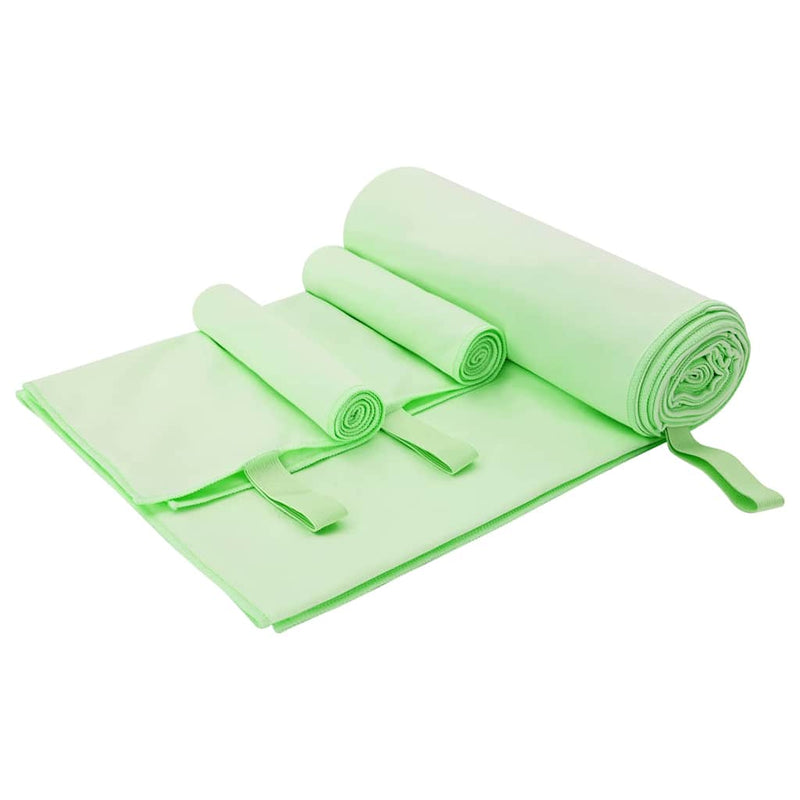 Load image into Gallery viewer, Vidaxl set van sporthanddoeken 3 pcs groen polyester en polyamide
