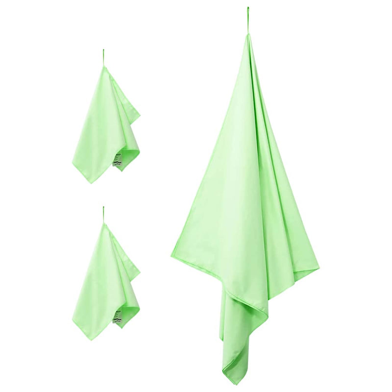 Load image into Gallery viewer, Vidaxl set van sporthanddoeken 3 pcs groen polyester en polyamide

