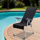 Vidaxl buiten stoel handdoeken 2 pcs zwart 130 x 60 cm