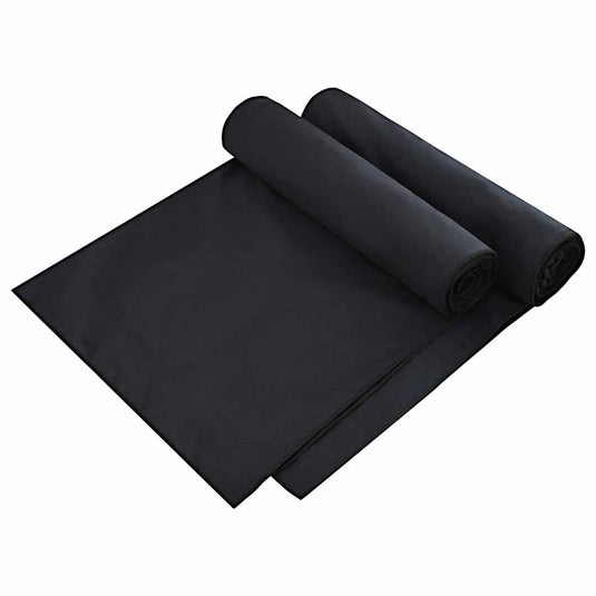 Vidaxl ligbedhanddoeken 2 pcs zwart 210 x 75 cm polyester en polyamide