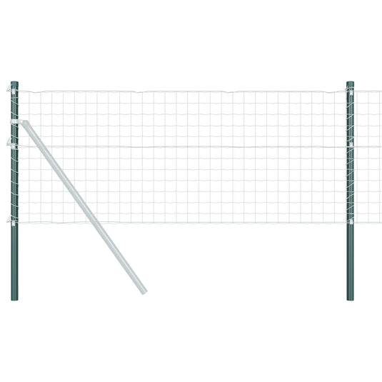 Vidaxl afrasteringspaal 12 pcs groen 90 cm poedergecoat staal