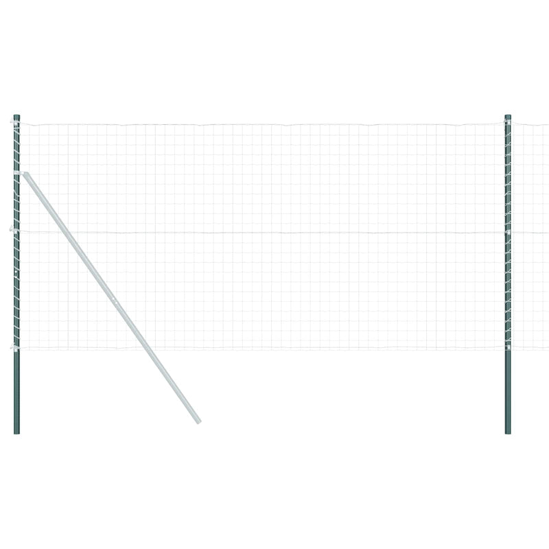Load image into Gallery viewer, Vidaxl afrasteringspaal 2 pcs groen poedergecoat staal
