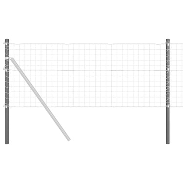 Vidaxl afrasteringspaal 12 pcs grijs 90 cm poedergecoat staal