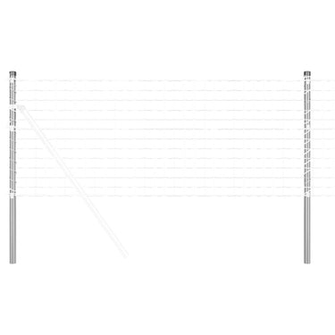 Vidaxl afrasteringspaal 12 pcs zilver 100 cm poedergecoat staal