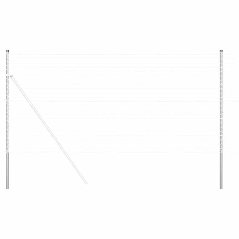 Load image into Gallery viewer, Vidaxl afrasteringspaal 2 pcs zilver poedergecoat staal

