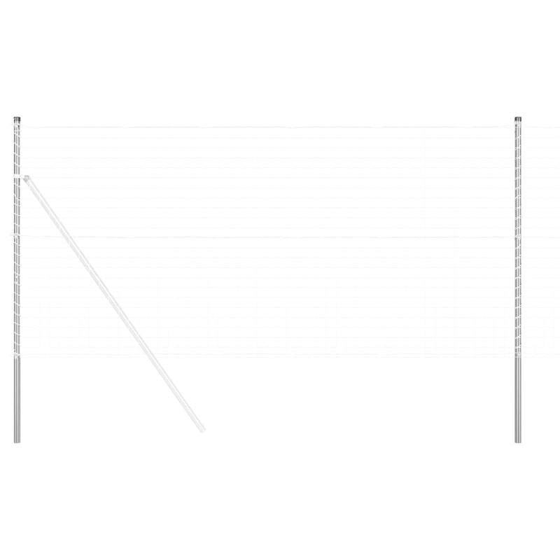 Load image into Gallery viewer, Vidaxl afrasteringspaal 2 pcs zilver poedergecoat staal
