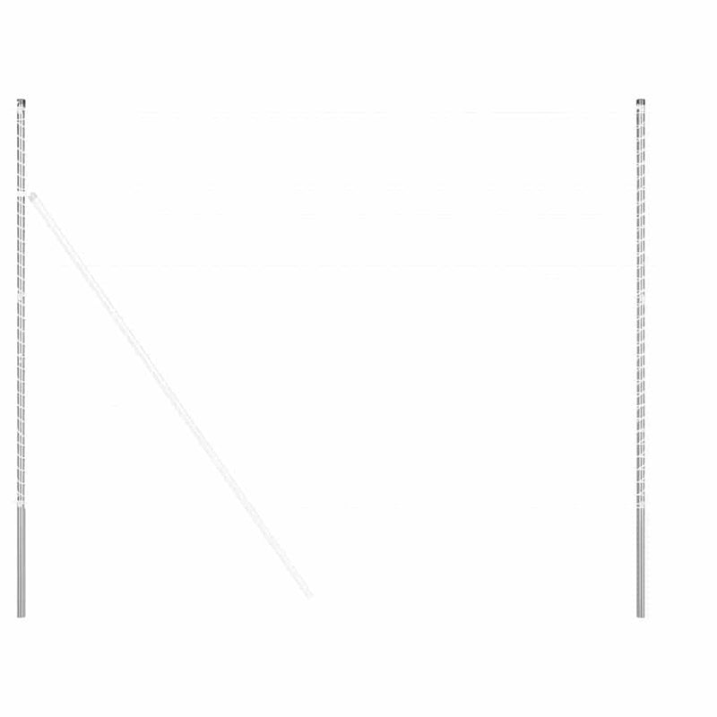 Load image into Gallery viewer, Vidaxl afrasteringspaal 2 pcs zilver poedergecoat staal
