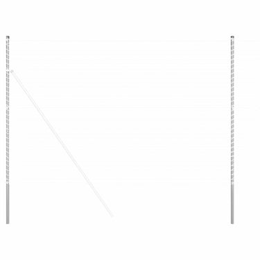 Vidaxl afrasteringspaal 12 pcs zilver poedergecoat staal