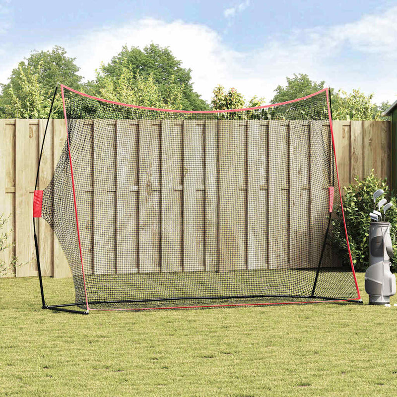 Load image into Gallery viewer, Vidaxl golf trainingshulpmiddel zwart 314 x 92 x 214 cm polyester
