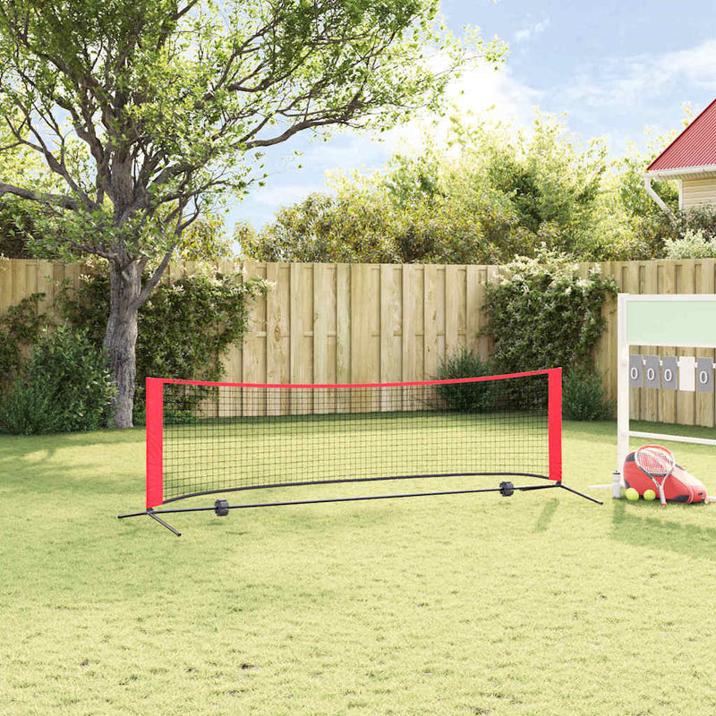 Load image into Gallery viewer, Vidaxl tennisnet zwart en rood 301 x 90,5 x 87 cm polyester
