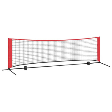 Vidaxl tennisnet zwart en rood 301 x 90,5 x 87 cm polyester
