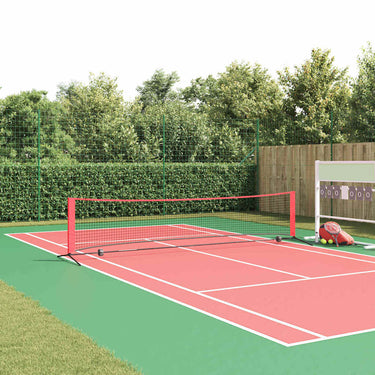 Vidaxl tennisnet zwart en rood 396 x 92 x 87 cm polyester