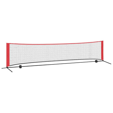Vidaxl tennisnet zwart en rood 396 x 92 x 87 cm polyester
