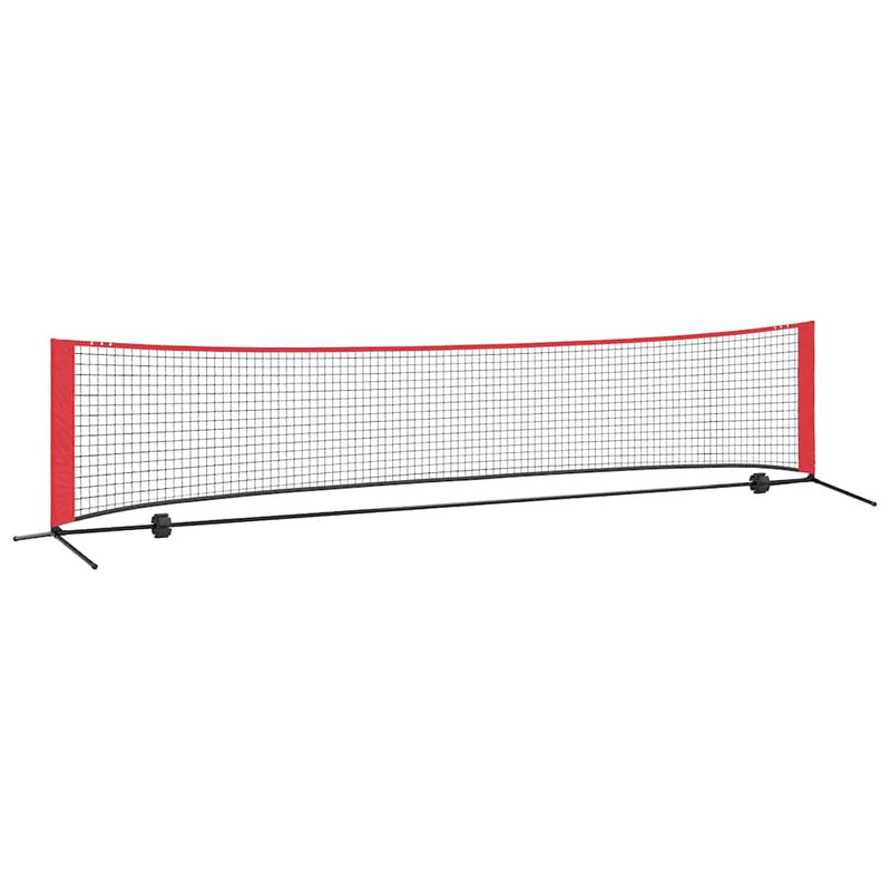 Load image into Gallery viewer, Vidaxl tennisnet zwart en rood 396 x 92 x 87 cm polyester
