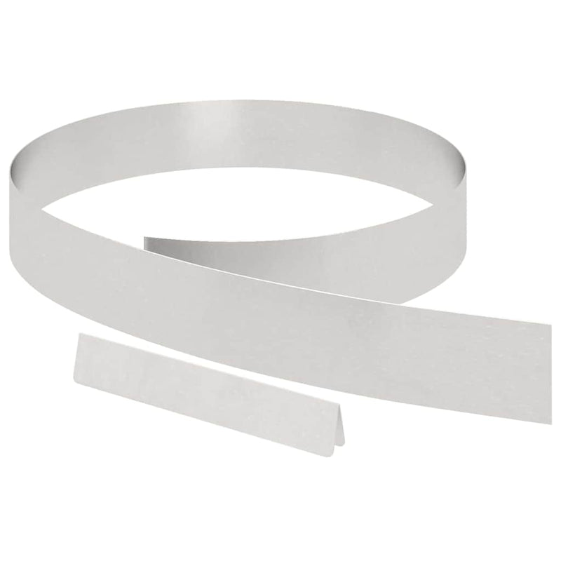 Load image into Gallery viewer, Vidaxl tuinrand 4 pcs zilver 450 x 0.05 x 15 cm roestvrij staal
