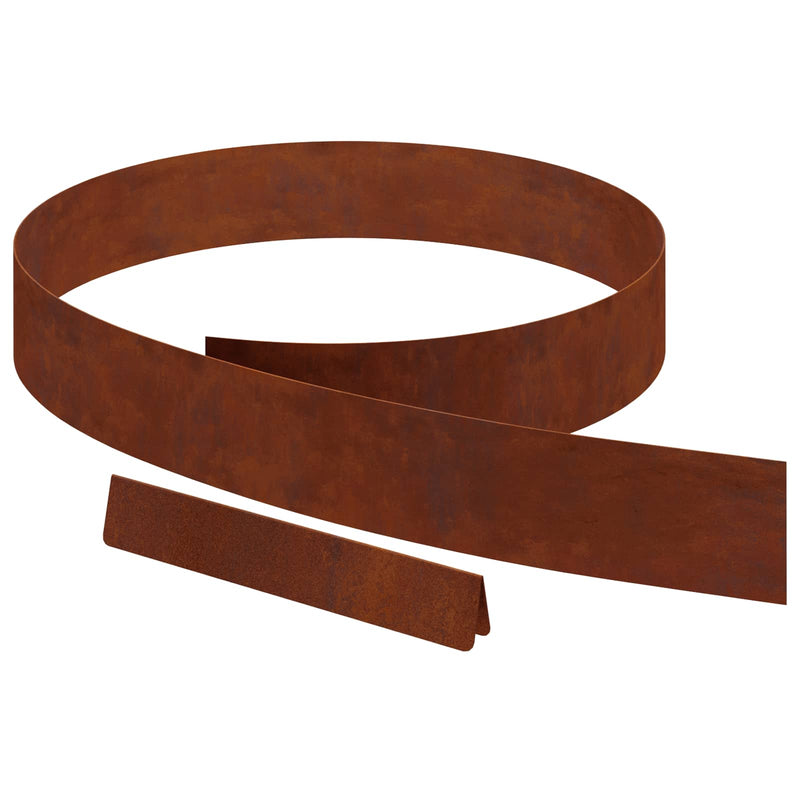 Load image into Gallery viewer, Vidaxl tuinrand 4 pcs roestig 450 x 0.05 x 15 cm cortenstaal
