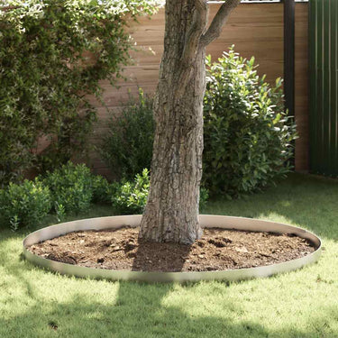 Vidaxl tuinrand 4 pcs zilver 450 x 0.05 x 15 cm roestvrij staal