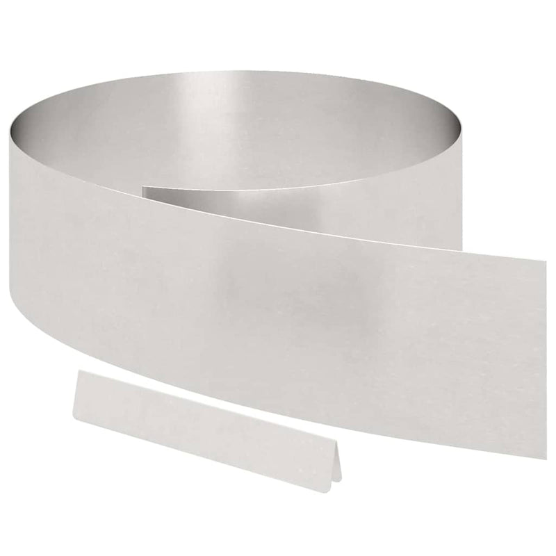 Load image into Gallery viewer, Vidaxl tuinrand zilver 450 x 0.05 x 15 cm roestvrij staal
