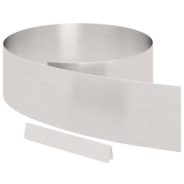 Vidaxl tuinrand 4 pcs zilver 450 x 0.05 x 15 cm roestvrij staal