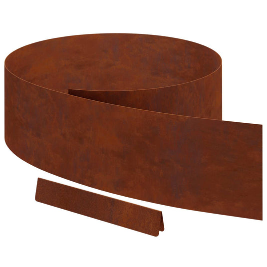 Vidaxl tuinrand roestig 450 x 0.05 x 15 cm cortenstaal