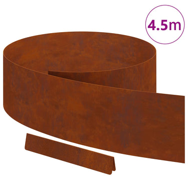 Vidaxl tuinrand roestig 450 x 0.05 x 15 cm cortenstaal