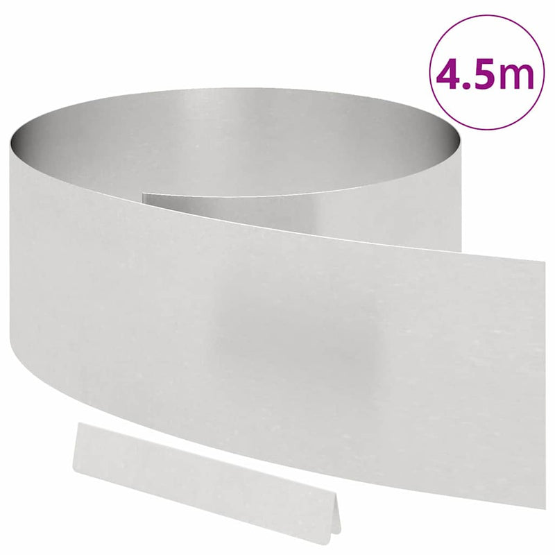 Load image into Gallery viewer, Vidaxl tuinrand zilver 450 x 0.05 x 15 cm roestvrij staal
